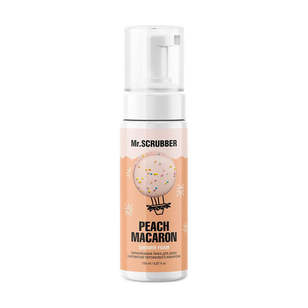 Парфумована пінка для душу Mr.Scrubber Peach Macaron Shower  жіноча, 150 мл